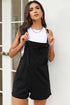 Grommet Tie Straps Casual Denim Romper
